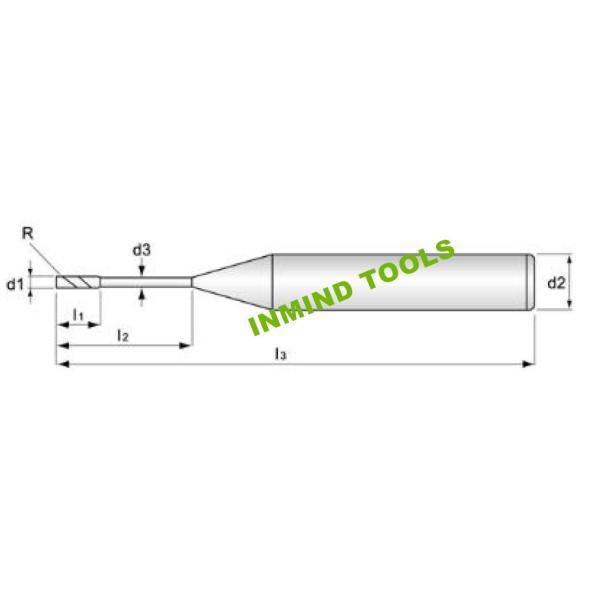 Long Neck End Milling Machine Cutters , TiSiN Coated Ball Nose Cutter