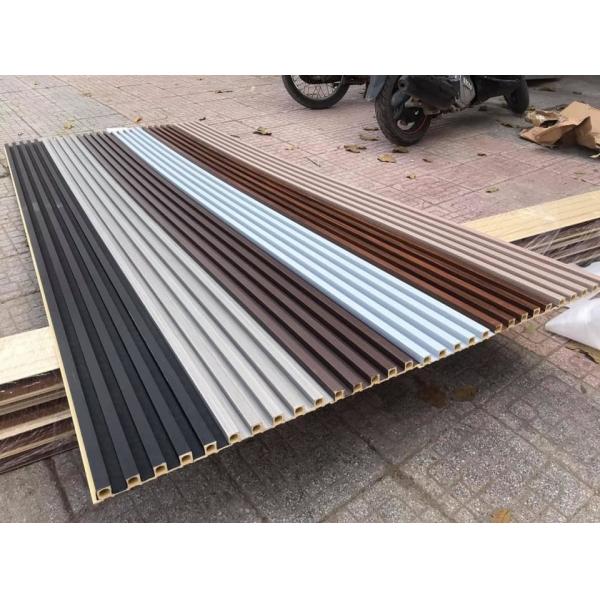 Wooden Grain PVC WPC Wall Panel Fluted Wall Panels WPC 3D Wall Panel