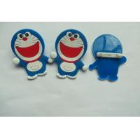 China 2D/3D Cute Doraemon Shape Rubber PVC Label Pins Badges With Safety Clip For School Backpack Decoration for sale