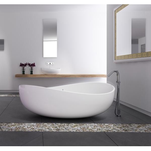 Commercial Freestanding Soaking Bathtub Non Porous Seamless Joint