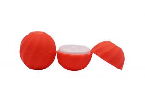 Cheap Empty Egg Shape Glossy Lipstick Container 7g Plastic Round Ball Lip Balm Tube for sale