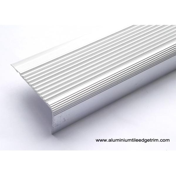 6063 - T5 Aluminum Stair Nosing Edge Trim Matt Silver 43 mm x 22mm