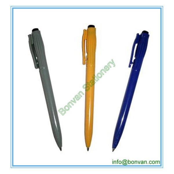 side click hotel promo ballpen, logo printed simple pen