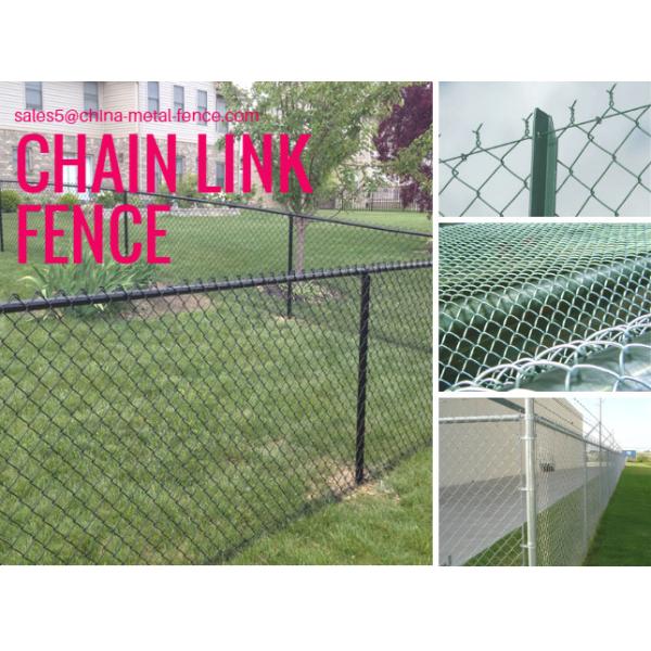Black PVC Coated Chain Link Panels/Cyclone Fence 1.5m*10m*60mm*3.5mm