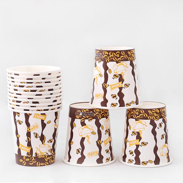 Custom Logo Disposable Single Wall Paper Cup 4oz-32oz with Lid