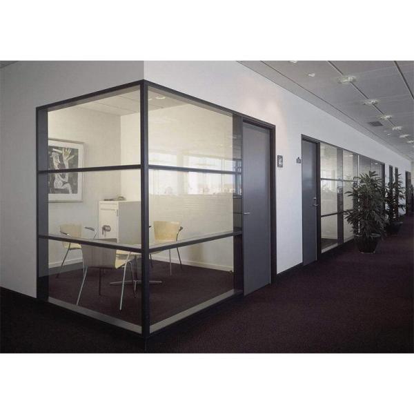 Suspended Sliding Aluminum Frame Glass Partition Wall Soundproof