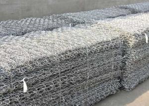 China Galvanized 80mmx100mm Gabion Wire Mesh Stone Retaining Wall Cages on sale