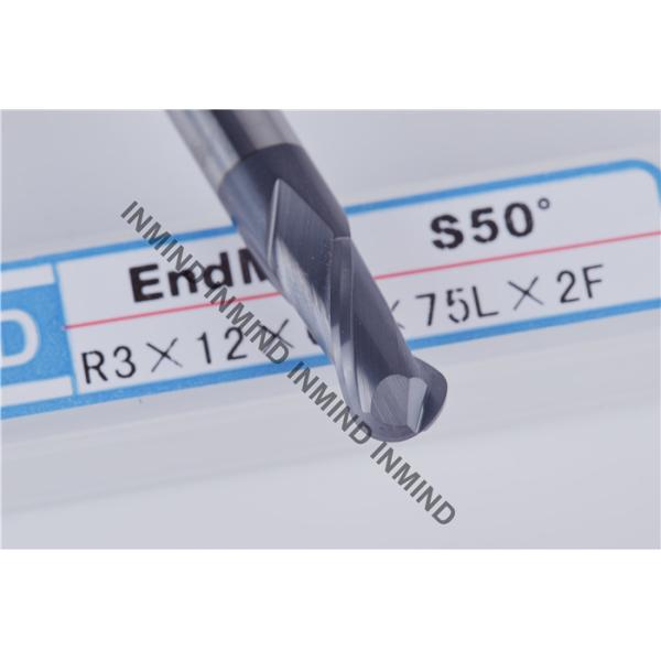 High Tenacity Ball Nose Cutter , HRC50 Aluminium Metal Cutting Tools