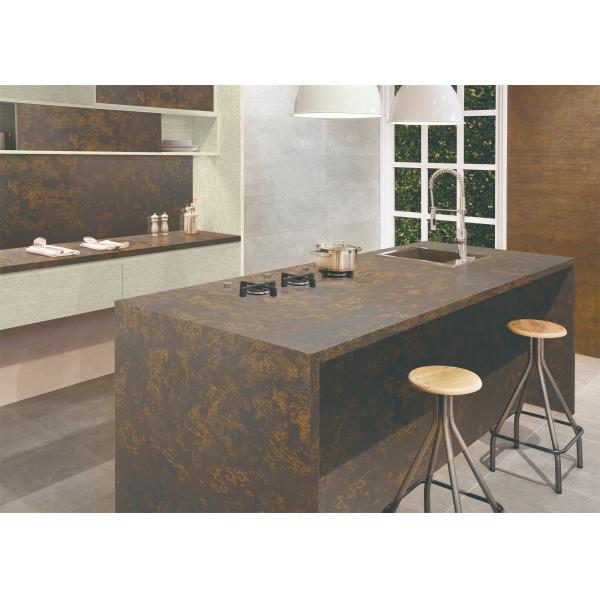 Solid Surface Honed Quartz Stone Top Strong Weather Resistant Easy To Clean