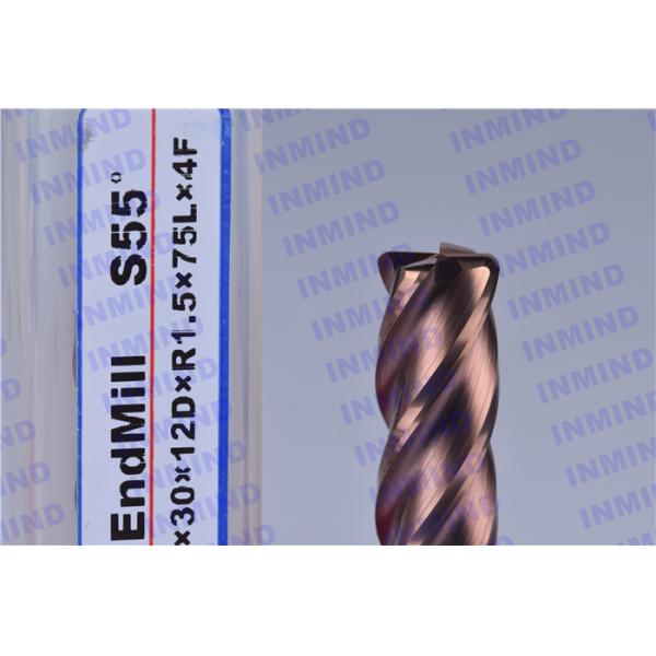 Milling Machine Cutting Tools Radius Cutting Tool , Two Flute / Four Flute End Mill