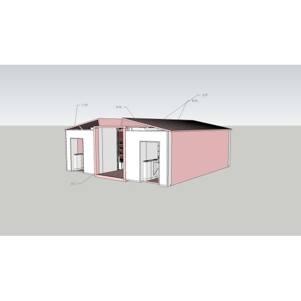 40ft Custom Single Side Expansion Twin Cabin Container House Green Building