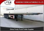 70 Ton 4 Axles 40ft 45ft Flatbed Container Delivery Semi Truck Trailer ,