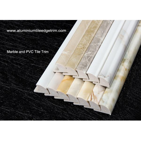 Solid Marble Effect Tile Corner Trim / 12mm Inside Height Quarter Round Tile Trim