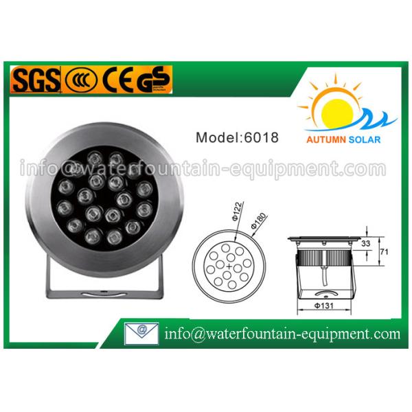 Stainless Steel Underwater Aquarium Lights , Energy Saving Pond Fountain Lights