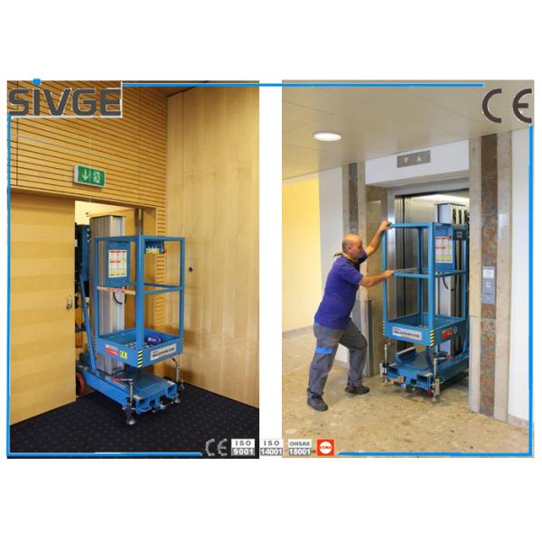 1 Person Worrking Aerial Work Platform 136kg Rated Load With Easy Loading Device