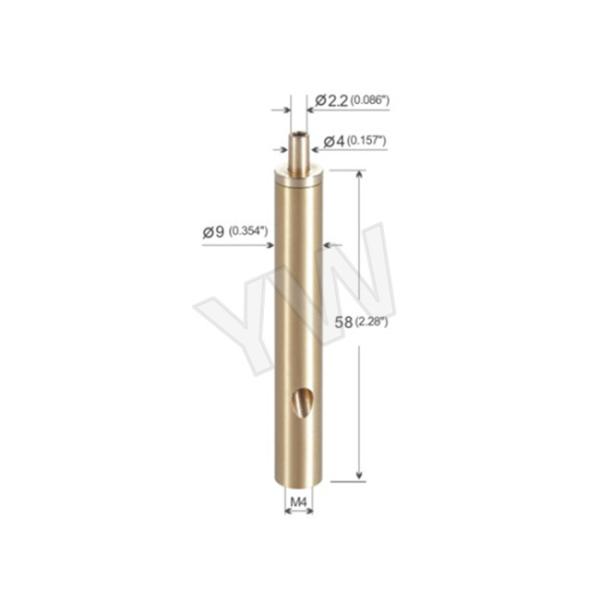 Ø 9 * 58 Mm Aircraft Cable Fittings M4 Internal Thread For 1.5 Mm Steel Wire