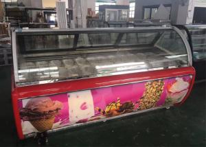 Cheap 1260W Small Gelato Display Freezer  12 Pieces Trays Soft Ice Cream Machine for sale