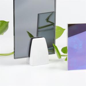 Cheap Clear One Way Smooth Edge Coated Mirror Glass For Studio Trial Room for sale