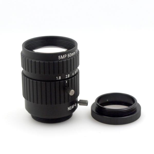 5MP 50mm Fixed Focus CS, C Mount for CCTV Camera Lens for cctv Industrial Microscope Camera