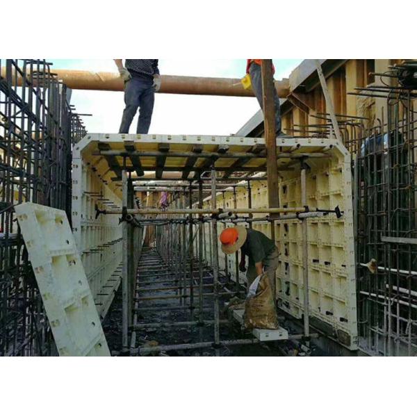 Reusable Modular Plastic Formwork For Concrete Wall 150 * 40 * 8cm Long Service Life