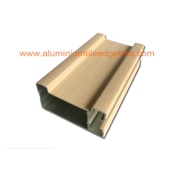 Different Design Aluminium Door Profiles Wood Grain /  Mill Finish 1.4-4mm Thickness