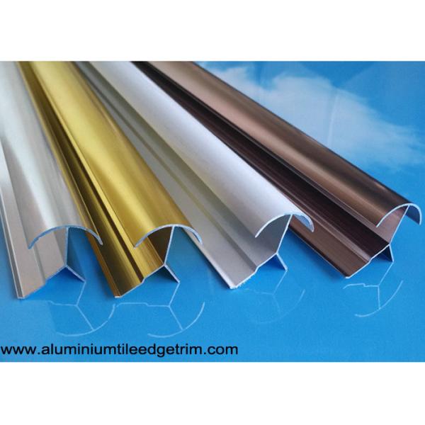 Anodized Aluminium Tile Edge Trim / Cladding Trim For Integrated Wallboard