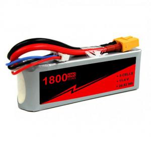 Cheap 3S 11.4V High Voltage LiHV Drone Lipo Battery Pack 1800mAh 65~130C for sale