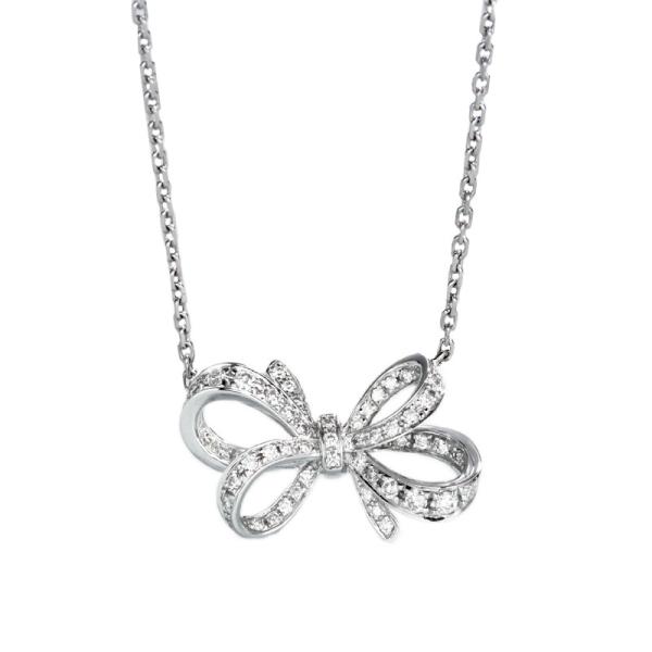 0.16ct 18K Gold Diamond Necklace 2.2g 45cm White Gold Chain