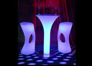 China PE LED Illuminated Furniture Counter Led Bar Table IR Remote Control on sale