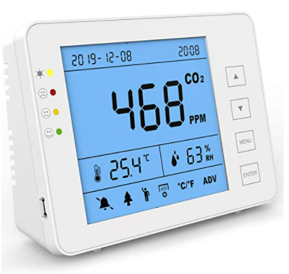 20ppm Indoor CO2 Meter Data Logger Smart Home Air Quality Monitor