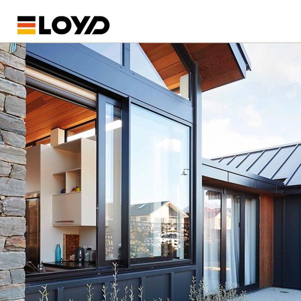Aluminium Alloy Horizontal Sliding Doors And Windows Triple Glazed For Kitchen