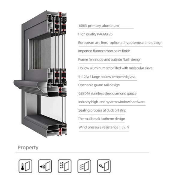 White Commercial Aluminum Windows Sliding Upvc Window OEM
