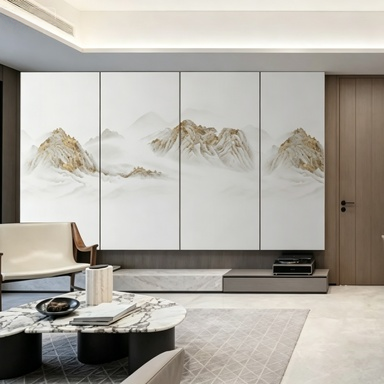 Glossy Large Pvc Wall Panels Wood Grain Bamboo Charcoal 3mm Pvc Cladding
