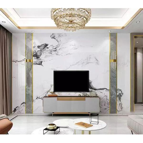 Waterproof Interior Decorative PVC Marble Sheet UV Marble Panels 2mm - 5mm