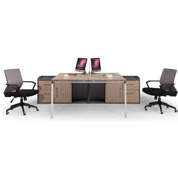 Simple Appearance Modular Workstation Desk , Workstation Office Furniture Smooth Treatment