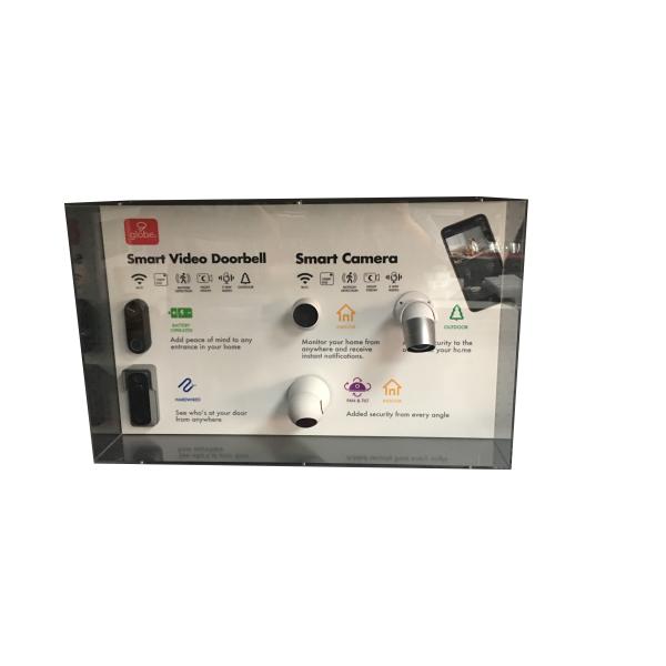 PMMA Supermall Wall Mounted Display Shelves Multipurpose Recyclable