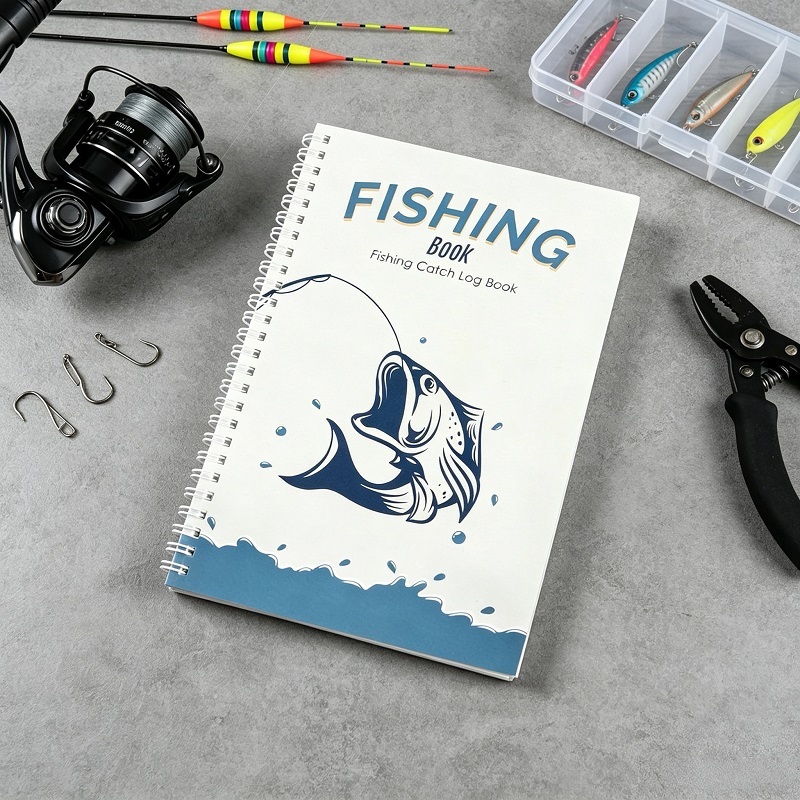 Fishing Catch Log Book With Durable Stone Paper Pages And Wire-O Binding