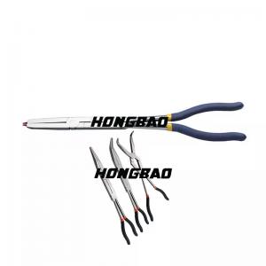 China Extended Extra Long Long Reach Internal Snap Ring Pliers Double X Joint   13 on sale