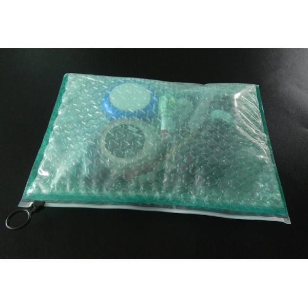 Strong Adhesive Clear Plastic Zipper Bubble Bags With Copperplate Printing