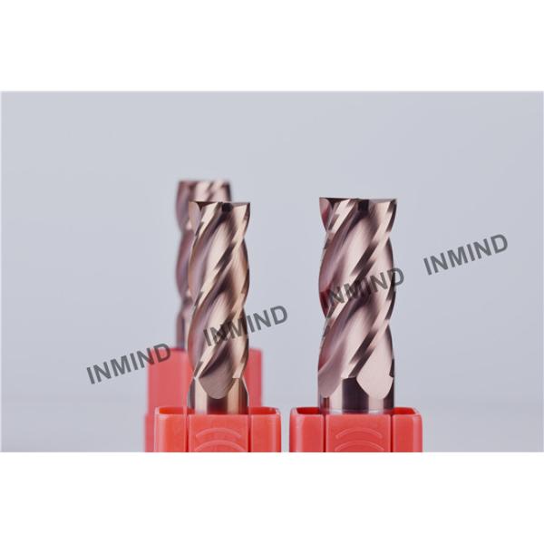 HRC65 High Hardness Square End Mill Cnc , K55 Cnc Milling Cutters 4mm / 6mm / 8mm