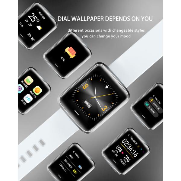 Hazel Full Heart Rate Smartwatch Touch Screen Smart Watch H19D Dynamic 1.3 Inch