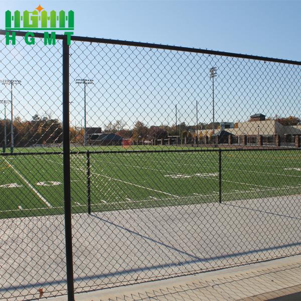 100ft Galvanized Black Chain Link Fence Cyclone Wire Mesh Fence Panel For Sport Game