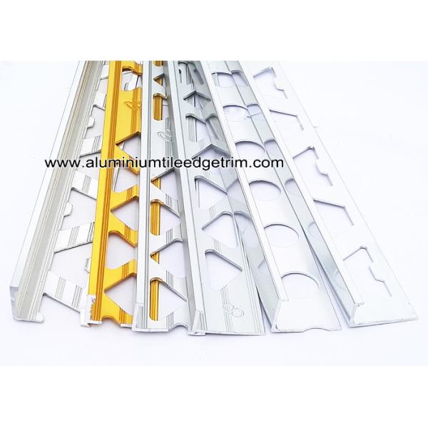 Pre Polished Bright Chrome L Angle Aluminium Tile Edge Trim 6mm / 8mm / 10mm  / 12mm