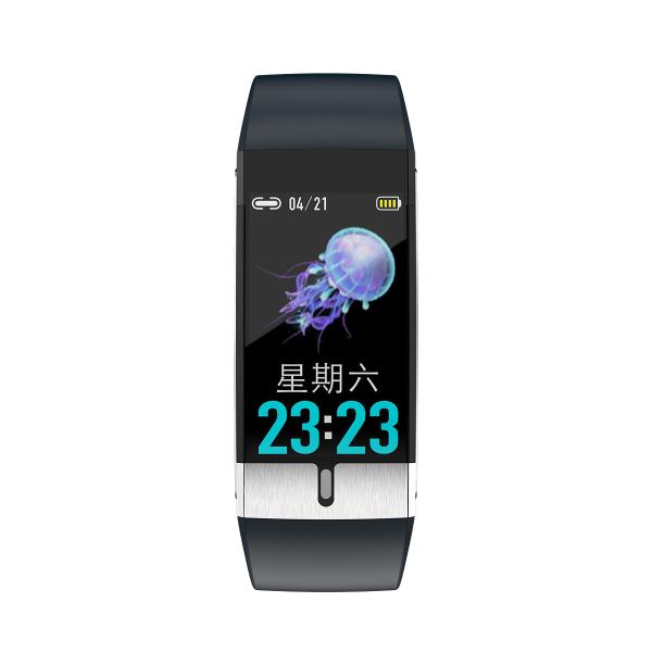IP68 E80 Temperature Monitoring Smart Watch 24G Health Bracelet Waterproof