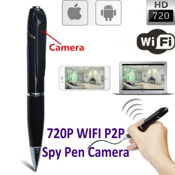 720P HD WIFI P2P Pen Spy Hidden Camera Covert Video Streaming Recorder Home Security Nanny Camera Remote Baby Monitor