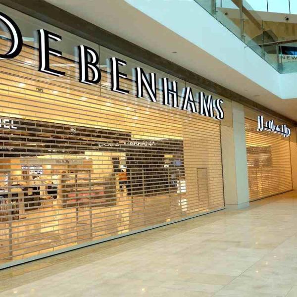 Commercial Transparent Roller Shutter Door , See Through Roller Doors With Display Effect