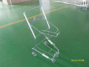 China Four Wheeled Shopping Trolley / Shopping Basket Trolley 50KGS capacity on sale