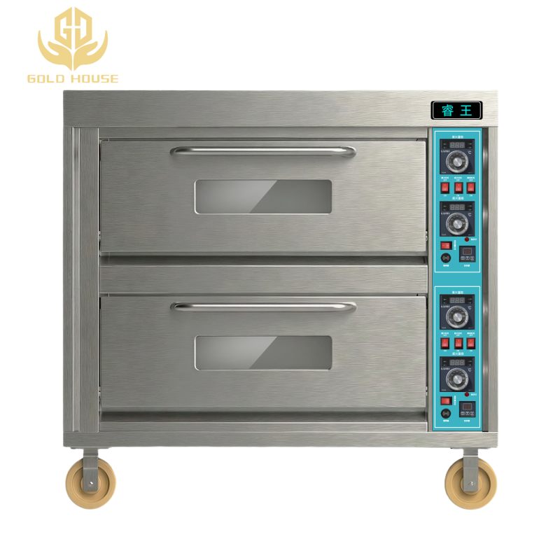 2-layer, 2-tray Electric Deck Oven For Startup Bakery Shop And Commercial Restaurant