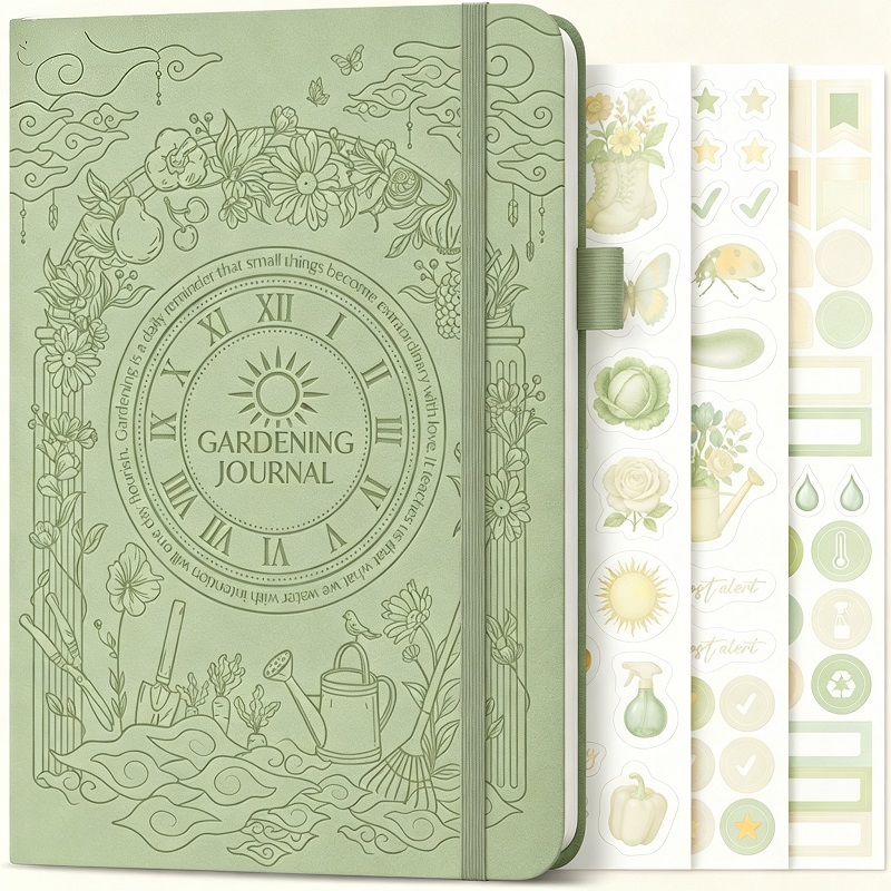 Garden Maintenance Log Book With Hardcover And Elastic Closure For Plant Tracking