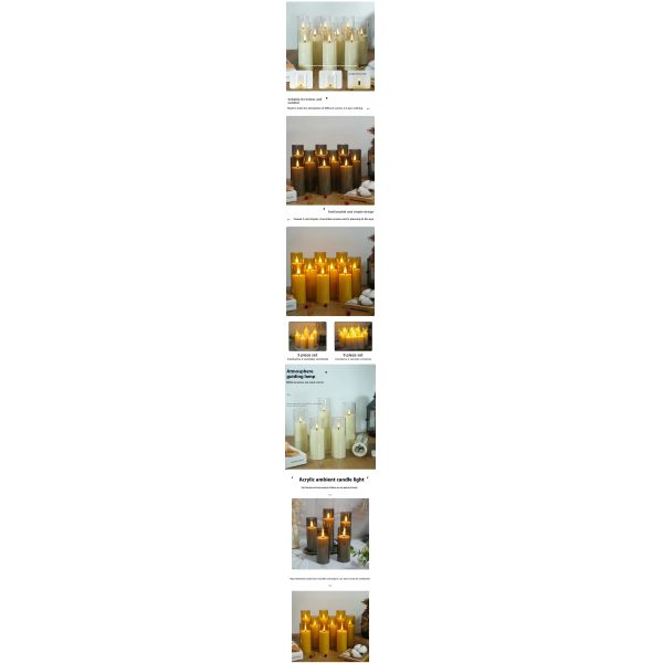 Custom Pillar Candle Sets Cordless Electric LED Candle For Home Decoration